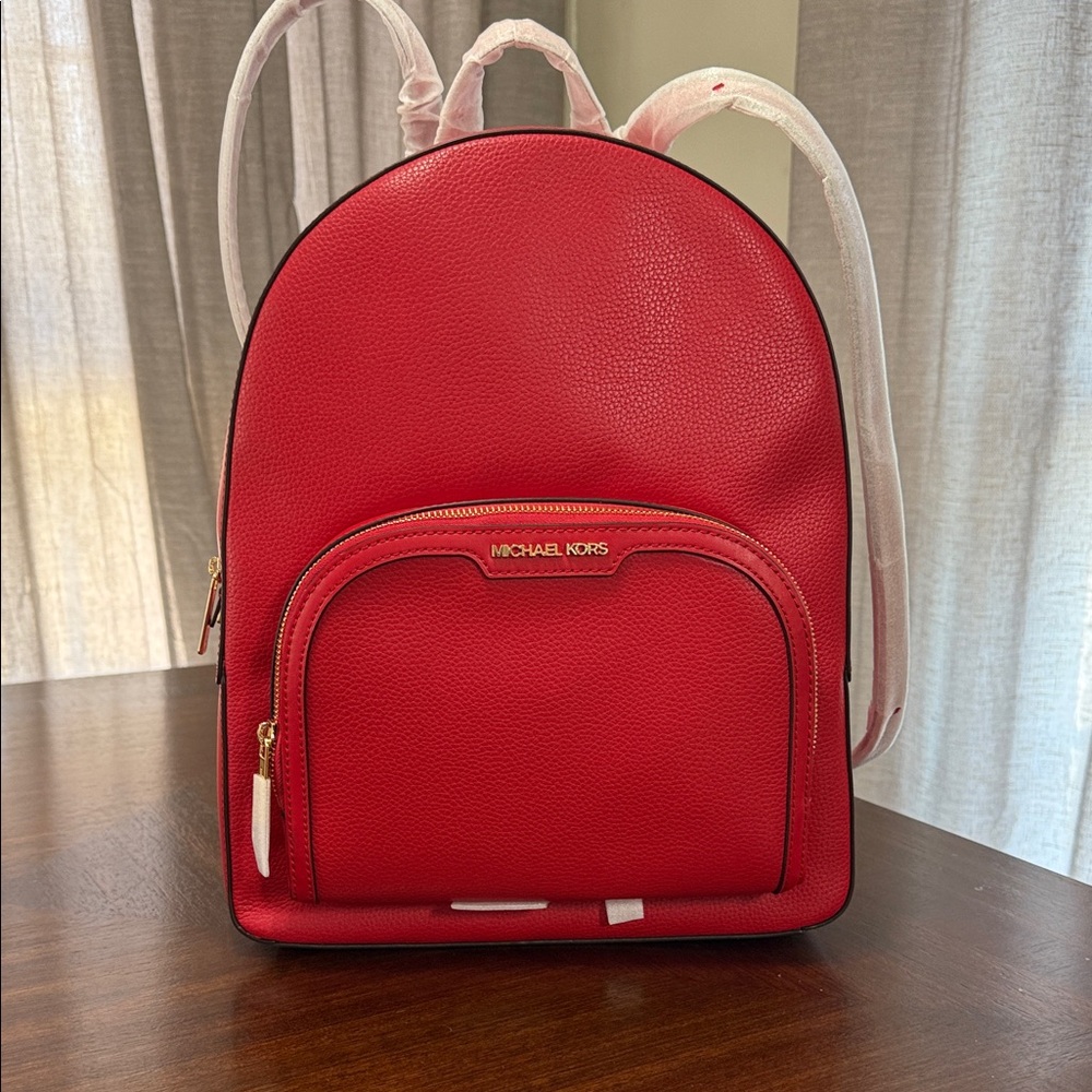 *NWT* Michael Kors Bright Red Jaycee Lrg Backpack